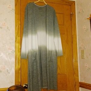 Torrid Olive/White Ombre Super Soft Cardigan Duster Sz.3=22/24